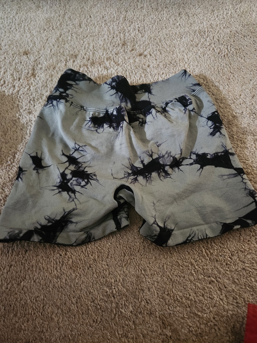 SHEIN Black And Tie-Dye Athletic Shorts